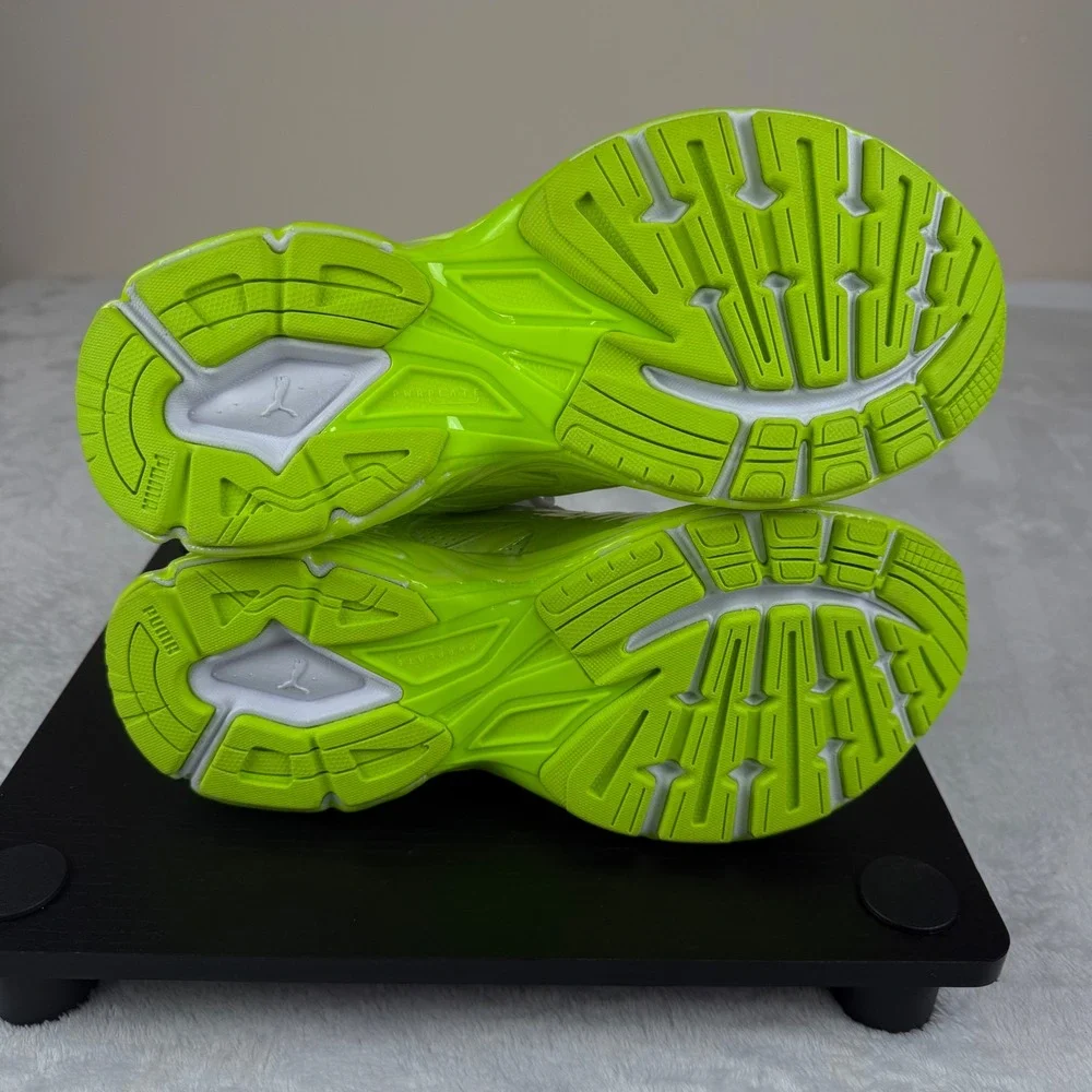 Puma Men's‎ Velophasis Phased Sneakers Pro White/Slime Green Lace Up Size 7 New